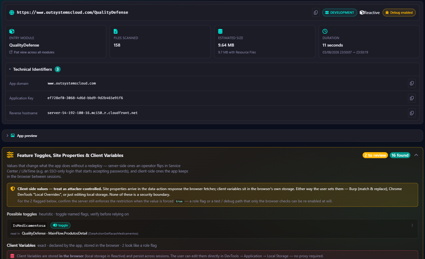 Full scan report screenshot